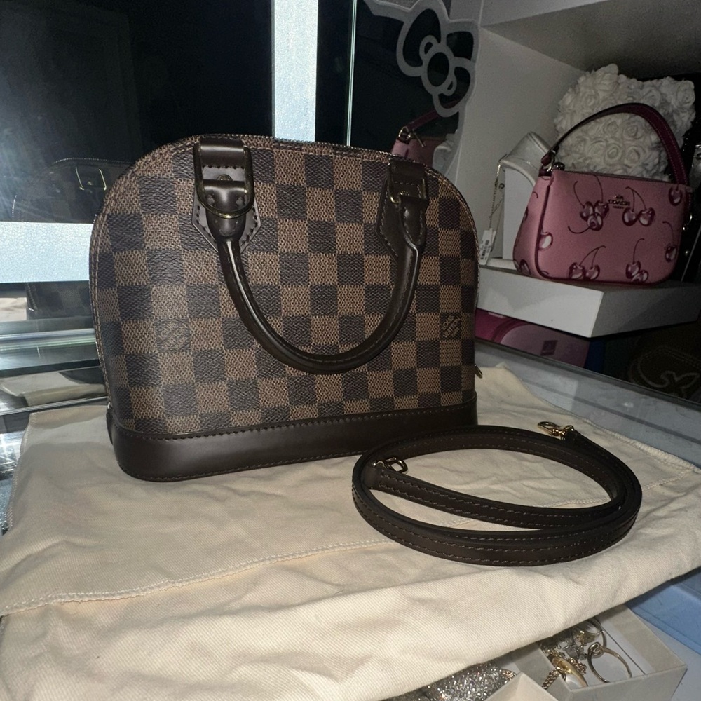 louis vuitton alma damier bb brown bag